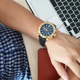 Buy Shop Versace Casual Chronograph Blue Dial Blue Leather Strap Watch for Men - VERG004-18 USA Online