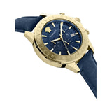 Buy Shop Versace Casual Chronograph Blue Dial Blue Leather Strap Watch for Men - VERG004-18 USA Online