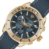 Buy Shop Versace Casual Chronograph Blue Dial Blue Leather Strap Watch for Men - VERG004-18 USA Online