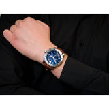 Buy Shop Versace Casual Chronograph Blue Dial Brown Leather Strap Watch for Men - VERG002-18 USA Online
