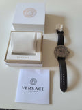 Buy Shop Versace Casual Chronograph Grey Dial Brown Leather Strap Watch for Men - VERG001-18 USA Online