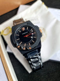 Buy Shop Versace Chain Reaction Quartz Black Dial Black Steel Strap Watch for Men - VEDY00719 USA Online