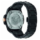 Buy Shop Versace Chain Reaction Quartz Black Dial Black Steel Strap Watch for Men - VEDY00719 USA Online