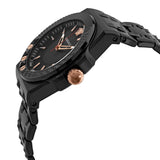Buy Shop Versace Chain Reaction Quartz Black Dial Black Steel Strap Watch for Men - VEDY00719 USA Online