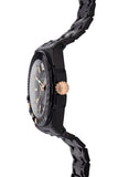 Buy Shop Versace Chain Reaction Quartz Black Dial Black Steel Strap Watch for Men - VEDY00719 USA Online