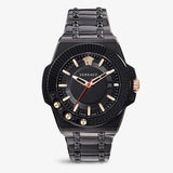 Buy Shop Versace Chain Reaction Quartz Black Dial Black Steel Strap Watch for Men - VEDY00719 USA Online