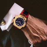 Buy Shop Versace Chain Reaction Quartz Black Dial Red & Black Rubber Strap Watch for Men - VEDY00319 USA Online