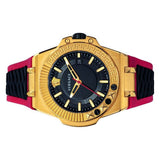 Buy Shop Versace Chain Reaction Quartz Black Dial Red & Black Rubber Strap Watch for Men - VEDY00319 USA Online