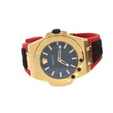 Buy Shop Versace Chain Reaction Quartz Black Dial Red & Black Rubber Strap Watch for Men - VEDY00319 USA Online