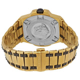 Buy Shop Versace Chain Reaction Quartz Black Dial Two Tone Steel Strap Watch for Men - VEDY00619 USA Online