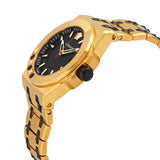 Buy Shop Versace Chain Reaction Quartz Black Dial Two Tone Steel Strap Watch for Men - VEDY00619 USA Online