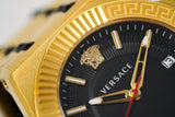 Buy Shop Versace Chain Reaction Quartz Black Dial Two Tone Steel Strap Watch for Men - VEDY00619 USA Online