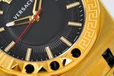 Buy Shop Versace Chain Reaction Quartz Black Dial Two Tone Steel Strap Watch for Men - VEDY00619 USA Online
