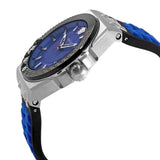 Buy Shop Versace Chain Reaction Quartz Blue Dial Blue & Black Leather Strap Watch for Men - VEDY00119 USA Online