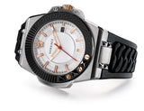 Buy Shop Versace Chain Reaction Quartz White Dial Black Rubber Strap Watch for Men - VEDY00219 USA Online
