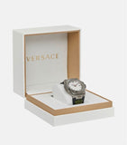 Buy Shop Versace Chain Reaction Quartz White Dial Green Rubber Strap Watch for Men - VEDY00419 USA Online