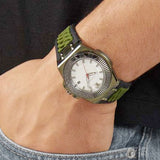 Buy Shop Versace Chain Reaction Quartz White Dial Green Rubber Strap Watch for Men - VEDY00419 USA Online