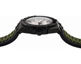 Buy Shop Versace Chain Reaction Quartz White Dial Green Rubber Strap Watch for Men - VEDY00419 USA Online