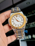 Buy Shop Versace Chain Reaction Quartz White Dial Two Tone Steel Strap Watch for Men - VEDY00519 USA Online