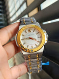 Buy Shop Versace Chain Reaction Quartz White Dial Two Tone Steel Strap Watch for Men - VEDY00519 USA Online