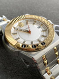 Buy Shop Versace Chain Reaction Quartz White Dial Two Tone Steel Strap Watch for Men - VEDY00519 USA Online