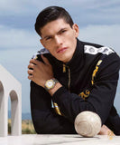 Buy Shop Versace Chain Reaction Quartz White Dial Two Tone Steel Strap Watch for Men - VEDY00519 USA Online