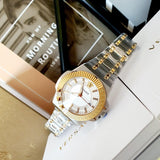 Buy Shop Versace Chain Reaction Quartz White Dial Two Tone Steel Strap Watch for Men - VEDY00519 USA Online