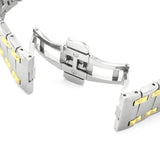 Buy Shop Versace Chain Reaction Quartz White Dial Two Tone Steel Strap Watch for Men - VEDY00519 USA Online