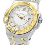 Buy Shop Versace Chain Reaction Quartz White Dial Two Tone Steel Strap Watch for Men - VEDY00519 USA Online
