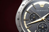 Buy Shop Versace Classic Chronograph Quartz Black Dial Silver Steel Strap Watch For Men - VEV700419 USA Online