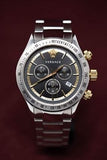 Buy Shop Versace Classic Chronograph Quartz Black Dial Silver Steel Strap Watch For Men - VEV700419 USA Online