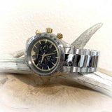 Buy Shop Versace Classic Chronograph Quartz Black Dial Silver Steel Strap Watch For Men - VEV700419 USA Online