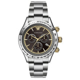 Buy Shop Versace Classic Chronograph Quartz Black Dial Silver Steel Strap Watch For Men - VEV700419 USA Online