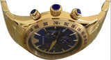 Buy Shop Versace Classic Chronograph Quartz Blue Dial Gold Steel Strap Watch For Men - VEV700619 USA Online