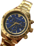 Buy Shop Versace Classic Chronograph Quartz Blue Dial Gold Steel Strap Watch For Men - VEV700619 USA Online