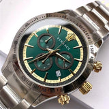 Buy Shop Versace Classic Chronograph Quartz Green Dial Silver Steel Strap Watch For Men - VEV700721 USA Online