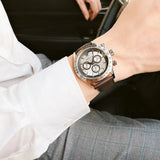 Buy Shop Versace Classic Chronograph Quartz Silver Dial Brown Leather Strap Watch For Men - VEV700119 USA Online