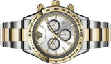 Buy Shop Versace Classic Chronograph Quartz Silver Dial Two Tone Steel Strap Watch For Men - VEV700519 USA Online