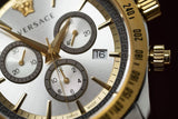 Buy Shop Versace Classic Chronograph Quartz Silver Dial Two Tone Steel Strap Watch For Men - VEV700519 USA Online
