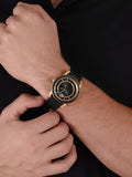 Buy Shop Versace Code Quartz Black Dial Black Leather Strap Watch For Men - VEPO00320 USA Online