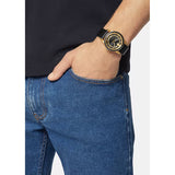 Buy Shop Versace Code Quartz Black Dial Black Leather Strap Watch For Men - VEPO00320 USA Online