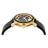 Buy Shop Versace Code Quartz Black Dial Black Leather Strap Watch For Men - VEPO00320 USA Online