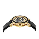 Buy Shop Versace Code Quartz Black Dial Black Leather Strap Watch For Men - VEPO00320 USA Online