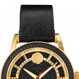 Buy Shop Versace Code Quartz Black Dial Black Leather Strap Watch For Men - VEPO00320 USA Online