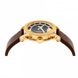 Buy Shop Versace Code Quartz Blue Dial Brown Leather Strap Watch For Men - VEPO00220 USA Online