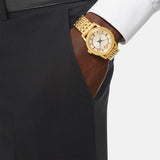 Buy Shop Versace Code Quartz Silver Dial Gold Steel Strap Watch For Men - VEPO00420 USA Online