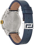 Buy Shop Versace Viamond Quartz White Dial Blue Leather Strap Watch For Men - VEPO00120 USA Online