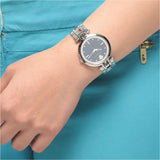 Buy Shop Versace Crystal Gleam Guilloche Black Dial Silver Steel Strap Watch for Women - VAN030016 USA Online