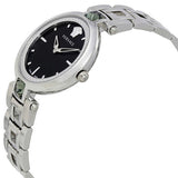 Buy Shop Versace Crystal Gleam Guilloche Black Dial Silver Steel Strap Watch for Women - VAN030016 USA Online