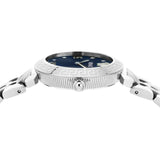 Buy Shop Versace Daphnis Analog Blue Dial Silver Steel Strap Watch for Women - VEOCA0124 USA Online